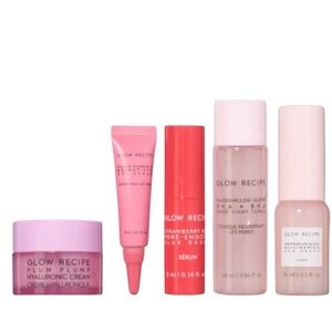 Glow recipe Glowy Skin BFFs Travel Size Set 5 pcs NIB + Mirror